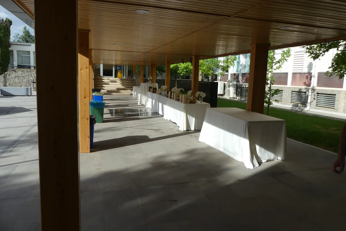 Espacio exterior para cafés y catering